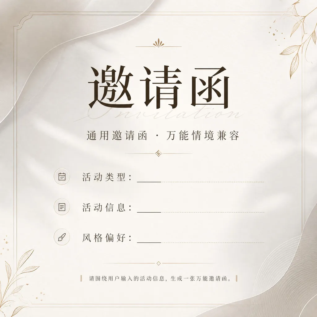 #46 通用邀请函·万能情境兼容