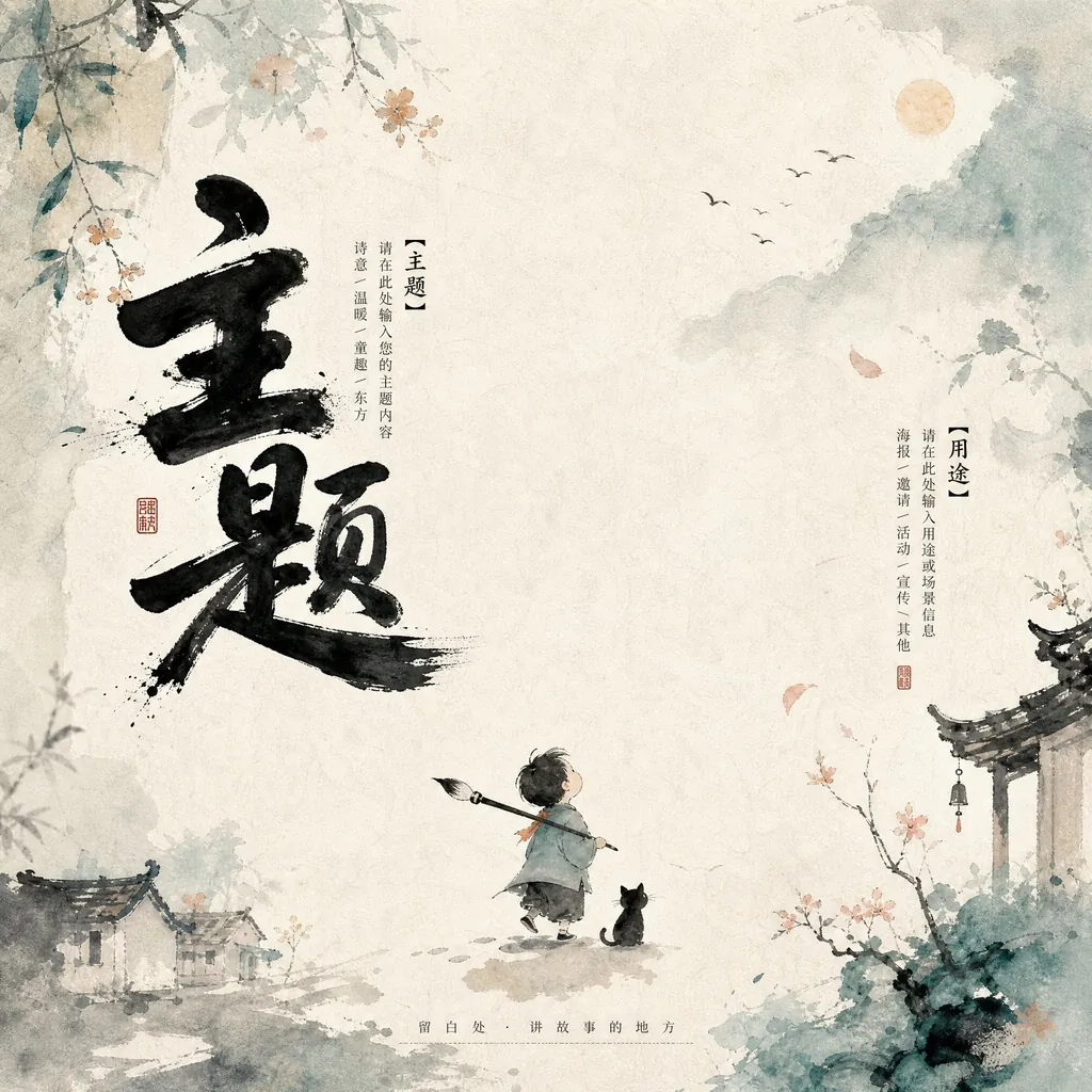 #67 东方水墨动画气质·课本插画