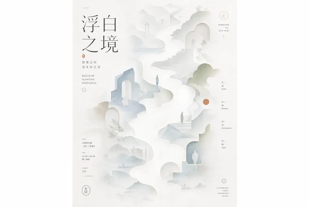 #81 纸雾层景·雾中纸切